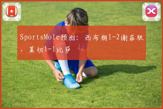 SportsMole预测：西布朗1-2谢菲联，莱切1-1比萨